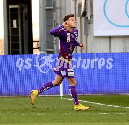 Fussball Bundesliga. SK Austria Klagenfurt gegen Cashpoint SCR Altach. Torjubel Florian Rieder (Klagenfurt). Klagenfurt, am 5.3.2023.
Foto: Kuess
---
pressefotos, pressefotografie, kuess, qs, qspictures, sport, bild, bilder, bilddatenbank