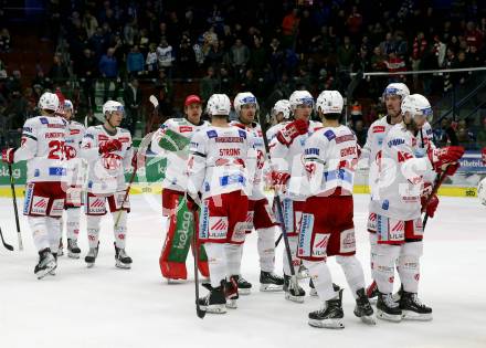 EBEL. Eishockey Bundesliga. VSV gegen KAC.  Jubel  (KAC). Klagenfurt, am 7.3.2023.
Foto: Kuess
www.qspictures.net
---
pressefotos, pressefotografie, kuess, qs, qspictures, sport, bild, bilder, bilddatenbank