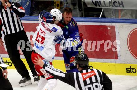 EBEL. Eishockey Bundesliga. VSV gegen KAC.   Robert Sabolic,  (VSV),   David Maier   (KAC). Klagenfurt, am 7.3.2023.
Foto: Kuess
www.qspictures.net
---
pressefotos, pressefotografie, kuess, qs, qspictures, sport, bild, bilder, bilddatenbank