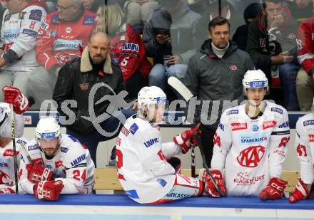 EBEL. Eishockey Bundesliga. VSV gegen KAC.   Trainer Petri Matikainen, Co-Trainer Juha Vuori  (KAC). Klagenfurt, am 7.3.2023.
Foto: Kuess
www.qspictures.net
---
pressefotos, pressefotografie, kuess, qs, qspictures, sport, bild, bilder, bilddatenbank