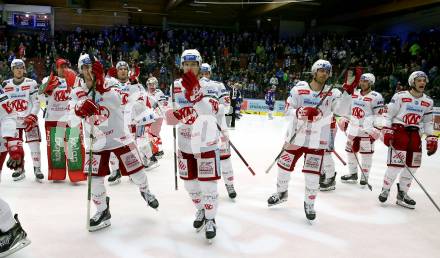 EBEL. Eishockey Bundesliga. VSV gegen KAC.  Jubel   (KAC). Klagenfurt, am 7.3.2023.
Foto: Kuess
www.qspictures.net
---
pressefotos, pressefotografie, kuess, qs, qspictures, sport, bild, bilder, bilddatenbank