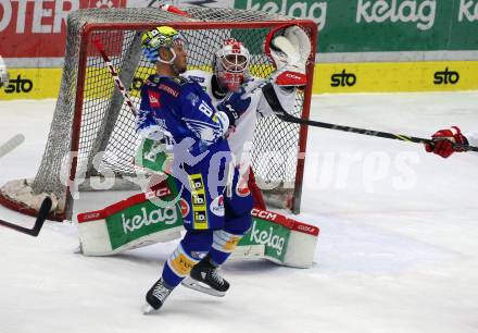 EBEL. Eishockey Bundesliga. VSV gegen KAC.   Anthony Luciani,  (VSV),    Sebastian Dahm  (KAC). Klagenfurt, am 7.3.2023.
Foto: Kuess
www.qspictures.net
---
pressefotos, pressefotografie, kuess, qs, qspictures, sport, bild, bilder, bilddatenbank