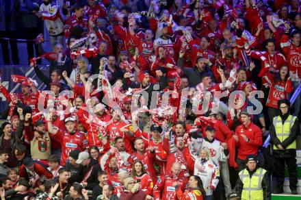 EBEL. Eishockey Bundesliga. VSV gegen KAC.   Fans  (KAC). Klagenfurt, am 7.3.2023.
Foto: Kuess
www.qspictures.net
---
pressefotos, pressefotografie, kuess, qs, qspictures, sport, bild, bilder, bilddatenbank