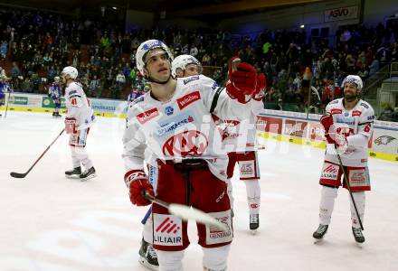 EBEL. Eishockey Bundesliga. VSV gegen KAC.  Jubel Lukas Haudum   (KAC). Klagenfurt, am 7.3.2023.
Foto: Kuess
www.qspictures.net
---
pressefotos, pressefotografie, kuess, qs, qspictures, sport, bild, bilder, bilddatenbank