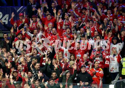 EBEL. Eishockey Bundesliga. VSV gegen KAC.  Fans   (KAC). Klagenfurt, am 7.3.2023.
Foto: Kuess
www.qspictures.net
---
pressefotos, pressefotografie, kuess, qs, qspictures, sport, bild, bilder, bilddatenbank