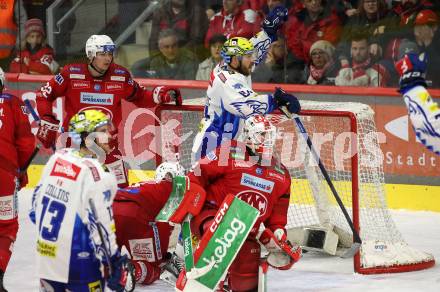 EBEL. Eishockey Bundesliga. KAC gegen VSV. Torjubel Andrew Desjardins  (VSV). Klagenfurt, am 10.3.2023.
Foto: Kuess
www.qspictures.net
---
pressefotos, pressefotografie, kuess, qs, qspictures, sport, bild, bilder, bilddatenbank