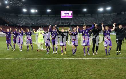 Fussball Bundesliga. SK Austria Klagenfurt gegen TSV Hartberg.  Jubel  (Klagenfurt).  Klagenfurt, am 12.3.2023.
Foto: Kuess
---
pressefotos, pressefotografie, kuess, qs, qspictures, sport, bild, bilder, bilddatenbank