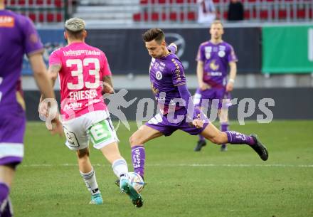 Fussball Bundesliga. SK Austria Klagenfurt gegen TSV Hartberg.  Till Schumacher,  (Klagenfurt).  Klagenfurt, am 12.3.2023.
Foto: Kuess
---
pressefotos, pressefotografie, kuess, qs, qspictures, sport, bild, bilder, bilddatenbank