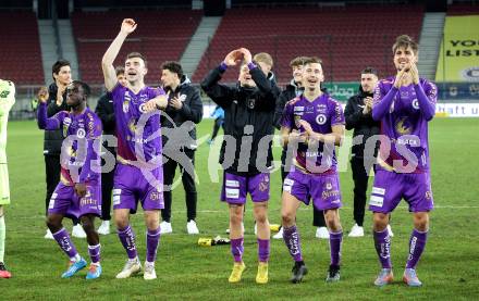 Fussball Bundesliga. SK Austria Klagenfurt gegen TSV Hartberg. Jubel   (Klagenfurt).  Klagenfurt, am 12.3.2023.
Foto: Kuess
---
pressefotos, pressefotografie, kuess, qs, qspictures, sport, bild, bilder, bilddatenbank