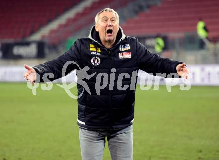 Fussball Bundesliga. SK Austria Klagenfurt gegen TSV Hartberg.  Trainer Peter Pacult (Klagenfurt).  Klagenfurt, am 12.3.2023.
Foto: Kuess
---
pressefotos, pressefotografie, kuess, qs, qspictures, sport, bild, bilder, bilddatenbank