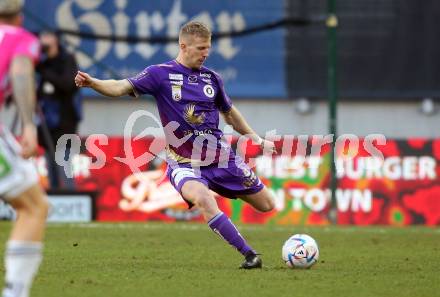 Fussball Bundesliga. SK Austria Klagenfurt gegen TSV Hartberg.  Christopher Cvetko (Klagenfurt).  Klagenfurt, am 12.3.2023.
Foto: Kuess
---
pressefotos, pressefotografie, kuess, qs, qspictures, sport, bild, bilder, bilddatenbank