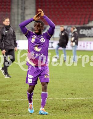 Fussball Bundesliga. SK Austria Klagenfurt gegen TSV Hartberg.   Solomon Owusu Bonnah (Klagenfurt).  Klagenfurt, am 12.3.2023.
Foto: Kuess
---
pressefotos, pressefotografie, kuess, qs, qspictures, sport, bild, bilder, bilddatenbank