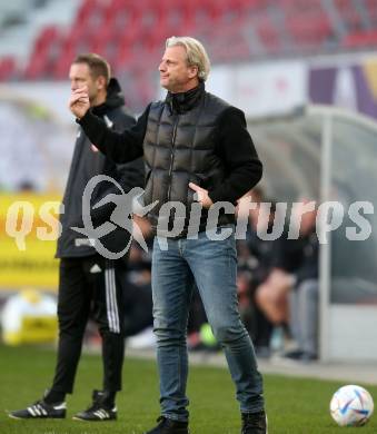 Fussball Bundesliga. SK Austria Klagenfurt gegen TSV Hartberg.  Trainer Markus Schopp  (Hartberg).  Klagenfurt, am 12.3.2023.
Foto: Kuess
---
pressefotos, pressefotografie, kuess, qs, qspictures, sport, bild, bilder, bilddatenbank