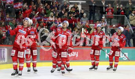 EBEL. Eishockey Bundesliga. EC KAC gegen VSV.   Clemens Unterweger, Jesper Jensen Aabo, Nicholas Eric Petersen  (KAC). Klagenfurt, am 14.3.2023.
Foto: Kuess
www.qspictures.net
---
pressefotos, pressefotografie, kuess, qs, qspictures, sport, bild, bilder, bilddatenbank