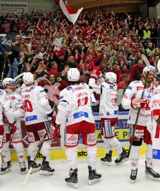 EBEL. Eishockey Bundesliga. EC VSV gegen KAC.  Jubel   (KAC). Villach, am 17.3.2023.
Foto: Kuess
www.qspictures.net
---
pressefotos, pressefotografie, kuess, qs, qspictures, sport, bild, bilder, bilddatenbank