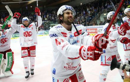 EBEL. Eishockey Bundesliga. EC VSV gegen KAC.   Jubel Marcel Witting (KAC). Villach, am 17.3.2023.
Foto: Kuess
www.qspictures.net
---
pressefotos, pressefotografie, kuess, qs, qspictures, sport, bild, bilder, bilddatenbank