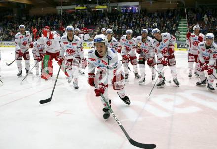 EBEL. Eishockey Bundesliga. EC VSV gegen KAC.   Jubel  (KAC). Villach, am 17.3.2023.
Foto: Kuess
www.qspictures.net
---
pressefotos, pressefotografie, kuess, qs, qspictures, sport, bild, bilder, bilddatenbank