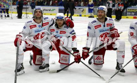 EBEL. Eishockey Bundesliga. EC VSV gegen KAC.  Lukas Haudum, Daniel Obersteiner, Paul Postma  (KAC). Villach, am 17.3.2023.
Foto: Kuess
www.qspictures.net
---
pressefotos, pressefotografie, kuess, qs, qspictures, sport, bild, bilder, bilddatenbank