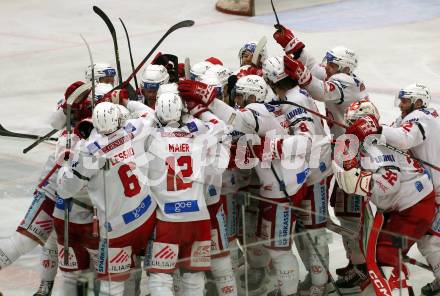 EBEL. Eishockey Bundesliga. EC VSV gegen KAC. Jubel  (KAC). Villach, am 17.3.2023.
Foto: Kuess
www.qspictures.net
---
pressefotos, pressefotografie, kuess, qs, qspictures, sport, bild, bilder, bilddatenbank