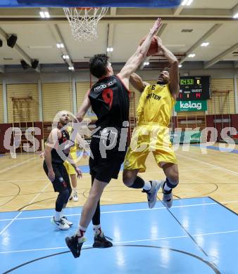 Basketball 2. Liga 2022/2023. Playoff.  2. Runde. Woerthersee Piraten gegen Mistelbach Mustangs.  Shawn L. Ray  (Piraten), Maximilian Girschik,  (Mistelbach). Klagenfurt, am 18.3.2023.
Foto: Kuess
www.qspictures.net
---
pressefotos, pressefotografie, kuess, qs, qspictures, sport, bild, bilder, bilddatenbank