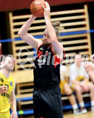 Basketball 2. Liga 2022/2023. Playoff.  2. Runde. Woerthersee Piraten gegen Mistelbach Mustangs. Ian Moschik (Mistelbach). Klagenfurt, am 18.3.2023.
Foto: Kuess
www.qspictures.net
---
pressefotos, pressefotografie, kuess, qs, qspictures, sport, bild, bilder, bilddatenbank