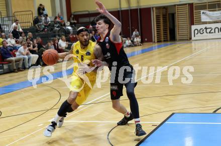 Basketball 2. Liga 2022/2023. Playoff.  2. Runde. Woerthersee Piraten gegen Mistelbach Mustangs.  Shawn L. Ray  (Piraten), Maximilian Girschik  (Mistelbach). Klagenfurt, am 18.3.2023.
Foto: Kuess
www.qspictures.net
---
pressefotos, pressefotografie, kuess, qs, qspictures, sport, bild, bilder, bilddatenbank