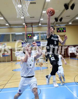 Basketball 2. Liga 2022/2023. Playoff.  2. Runde. KOS Celovec gegen Guessing Blackbirds.   Andi Smrtnik (KOS), Bernhard Koch  (Guessing). Klagenfurt, am 19.3.2023.
Foto: Kuess
www.qspictures.net
---
pressefotos, pressefotografie, kuess, qs, qspictures, sport, bild, bilder, bilddatenbank