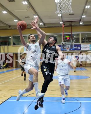 Basketball 2. Liga 2022/2023. Playoff.  2. Runde. KOS Celovec gegen Guessing Blackbirds.   Dalibor Cevriz (KOS),  Christoph Astl  (Guessing). Klagenfurt, am 19.3.2023.
Foto: Kuess
www.qspictures.net
---
pressefotos, pressefotografie, kuess, qs, qspictures, sport, bild, bilder, bilddatenbank