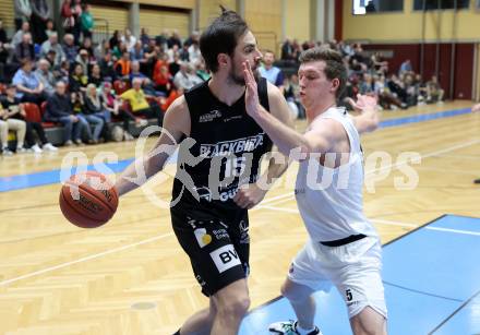 Basketball 2. Liga 2022/2023. Playoff.  2. Runde. KOS gegen Guessing Blackbirds.  Andi Smrtnik (KOS), Luka Gaspar   (Guessing). Klagenfurt, am 19.3.2023.
Foto: Kuess
www.qspictures.net
---
pressefotos, pressefotografie, kuess, qs, qspictures, sport, bild, bilder, bilddatenbank