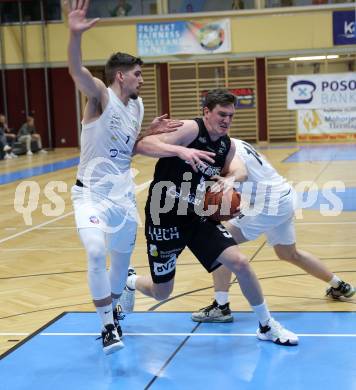 Basketball 2. Liga 2022/2023. Playoff.  2. Runde. KOS Celovec gegen Guessing Blackbirds.   Stefan Blazevic (KOS), Sebastian Koch  (Guessing). Klagenfurt, am 19.3.2023.
Foto: Kuess
www.qspictures.net
---
pressefotos, pressefotografie, kuess, qs, qspictures, sport, bild, bilder, bilddatenbank