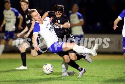 Fussball. Regionalliga. Treibach gegen LASK Amateure OOE.   Manuel Primusch, (Treibach),    Rocco Vicol  (LASK). Treibach, 24.3.2023
Foto: Kuess


---
pressefotos, pressefotografie, kuess, qs, qspictures, sport, bild, bilder, bilddatenbank