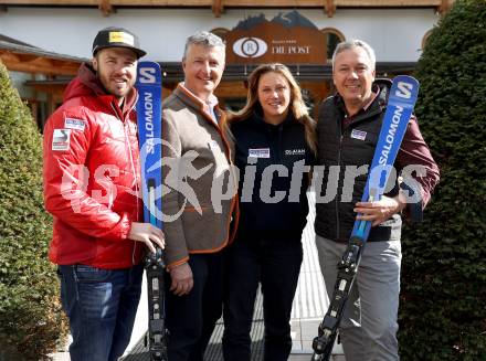 Schi Ski Alpin. Christian Walder, Markus Ronacher, Alexandra Rinder (Surfen), Fritz Strobl.  Bad Kleinkirchheim, 21.3.2023
Foto: Kuess


---
pressefotos, pressefotografie, kuess, qs, qspictures, sport, bild, bilder, bilddatenbank