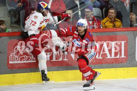 EBEL. Eishockey Bundesliga. EC KAC gegen Salzburg.   David Maier, (KAC),  Nicolai Meyer    (Salzburg). Klagenfurt, am 26.3.2023.
Foto: Kuess
www.qspictures.net
---
pressefotos, pressefotografie, kuess, qs, qspictures, sport, bild, bilder, bilddatenbank