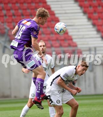 Fussball Bundesliga. SK Austria Klagenfurt gegen Sturm Graz.  Nicolas Binder,  (Klagenfurt),    Alexander Prass (Graz).  Klagenfurt, am 16.4.2023.
Foto: Kuess
---
pressefotos, pressefotografie, kuess, qs, qspictures, sport, bild, bilder, bilddatenbank