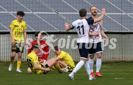 Fussball. Unterliga Ost. St. Veit  gegen Bad St. Leonhard.  Torjubel Alexander Hofer, Heiko Norbert Springer (St. Veit). St. Veit, 1.4.2023.
Foto: Kuess


---
pressefotos, pressefotografie, kuess, qs, qspictures, sport, bild, bilder, bilddatenbank