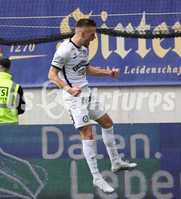 Fussball Bundesliga. SK Austria Klagenfurt gegen Sturm Graz.  Torjubel Tomi Horvat  (Graz).  Klagenfurt, am 16.4.2023.
Foto: Kuess
---
pressefotos, pressefotografie, kuess, qs, qspictures, sport, bild, bilder, bilddatenbank
