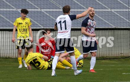Fussball. Unterliga Ost. St. Veit  gegen Bad St. Leonhard.  Torjubel Alexander Hofer, Heiko Norbert Springer (St. Veit). St. Veit, 1.4.2023.
Foto: Kuess


---
pressefotos, pressefotografie, kuess, qs, qspictures, sport, bild, bilder, bilddatenbank