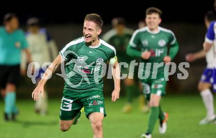 Fussball. Regionalliga. Treibach gegen DSV Leoben.  Jubel Nico Pichler, (Leoben). Treibach, 21.4.2023.
Foto: Kuess


---
pressefotos, pressefotografie, kuess, qs, qspictures, sport, bild, bilder, bilddatenbank