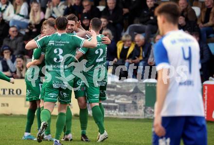 Fussball. Regionalliga. Treibach gegen DSV Leoben. Torjubel Ricardo Bagadur, Florian Freissegger, Marco Untergrabner, Timo Christopher Perthel (Leoben). Treibach, 21.4.2023.
Foto: Kuess


---
pressefotos, pressefotografie, kuess, qs, qspictures, sport, bild, bilder, bilddatenbank