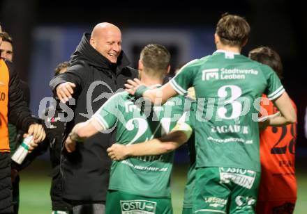Fussball. Regionalliga. Treibach gegen DSV Leoben.  Jubel Carsten Jancker  (Leoben). Treibach, 21.4.2023.
Foto: Kuess


---
pressefotos, pressefotografie, kuess, qs, qspictures, sport, bild, bilder, bilddatenbank