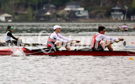 Rudern. Adam Cech, Nikolaus Strauss. Klagenfurt, am 29.4.2023.
Foto: Kuess


---
pressefotos, pressefotografie, kuess, qs, qspictures, sport, bild, bilder, bilddatenbank