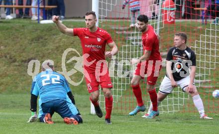Fussball. Kaerntner Liga. Ferlach gegen Gmuend.   Torjubel Martin Posratschnig  (Ferlach). Ferlach 29.4.2023.
Foto: Kuess


---
pressefotos, pressefotografie, kuess, qs, qspictures, sport, bild, bilder, bilddatenbank