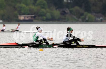 Rudern. Katharina Lobnig, Magdalena Lobnig. Klagenfurt, am 29.4.2023.
Foto: Kuess


---
pressefotos, pressefotografie, kuess, qs, qspictures, sport, bild, bilder, bilddatenbank