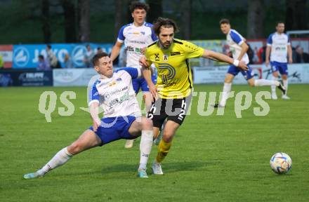 Fussball Rgionalliga. Treibach gegen Allerheiligen.  Hanno Ulrich Wachernig  (Treibach),    Matej Grgic (Allerheiligen). Treibach 5.5.2023.
Foto: Kuess


---
pressefotos, pressefotografie, kuess, qs, qspictures, sport, bild, bilder, bilddatenbank