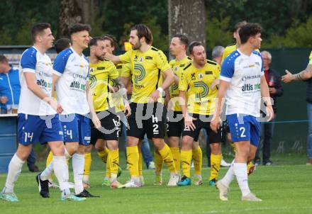 Fussball Rgionalliga. Treibach gegen Allerheiligen.  Torjubel    (Allerheiligen). Treibach 5.5.2023.
Foto: Kuess


---
pressefotos, pressefotografie, kuess, qs, qspictures, sport, bild, bilder, bilddatenbank