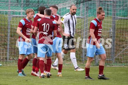 Fussball Kaerntner Liga. Bleiburg gegen Maria Saal.   Torjubel Marco Paul Pirker  (Maria Saal). Bleiburg 6.5.2023.
Foto: Kuess


---
pressefotos, pressefotografie, kuess, qs, qspictures, sport, bild, bilder, bilddatenbank