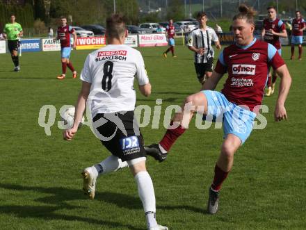 Fussball Kaerntner Liga. Bleiburg gegen Maria Saal.  Marcel Florian Primozic  (Bleiburg),  Daniel Wernig  (Maria Saal). Bleiburg 6.5.2023.
Foto: Kuess


---
pressefotos, pressefotografie, kuess, qs, qspictures, sport, bild, bilder, bilddatenbank