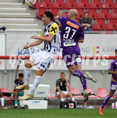 Fussball Bundesliga. SK Austria Klagenfurt gegen LASK.  Nicolas Wimmer, (Klagenfurt),    Robert Zulj  (LASK).  Klagenfurt, am 7.5.2023.
Foto: Kuess
---
pressefotos, pressefotografie, kuess, qs, qspictures, sport, bild, bilder, bilddatenbank