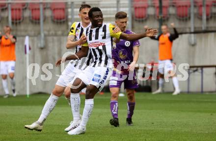 Fussball Bundesliga. SK Austria Klagenfurt gegen LASK. Torjubel Ibrahim Mustapha  (LASK).  Klagenfurt, am 7.5.2023.
Foto: Kuess
---
pressefotos, pressefotografie, kuess, qs, qspictures, sport, bild, bilder, bilddatenbank