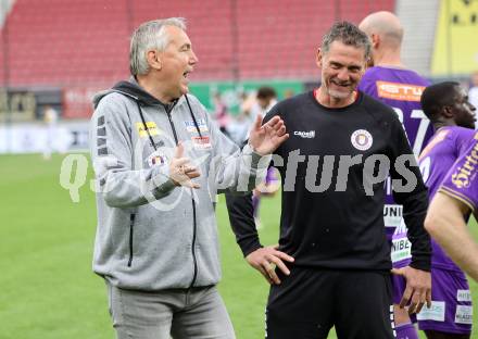 Fussball Bundesliga. SK Austria Klagenfurt gegen LASK. Trainer Peter Pacult, Bernhard Sussitz  (Klagenfurt). Klagenfurt, am 7.5.2023.
Foto: Kuess
---
pressefotos, pressefotografie, kuess, qs, qspictures, sport, bild, bilder, bilddatenbank